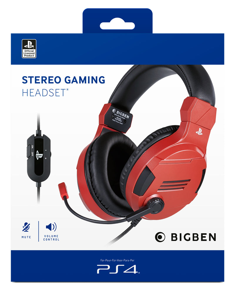 Bigben Interactive PS4OFHEADSETV3R cuffia e auricolare Cablato A Padiglione Giocare Rosso - EUROBABYLON