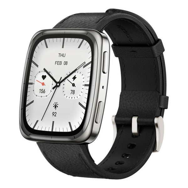 AMAZFIT ACTIVE 2 SQUARE NFC BLACK LEATHER W2434GL2N - EUROBABYLON