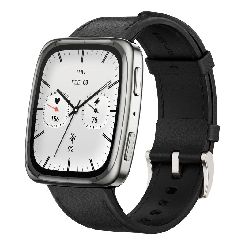 AMAZFIT ACTIVE 2 SQUARE NFC BLACK LEATHER W2434GL2N - EUROBABYLON