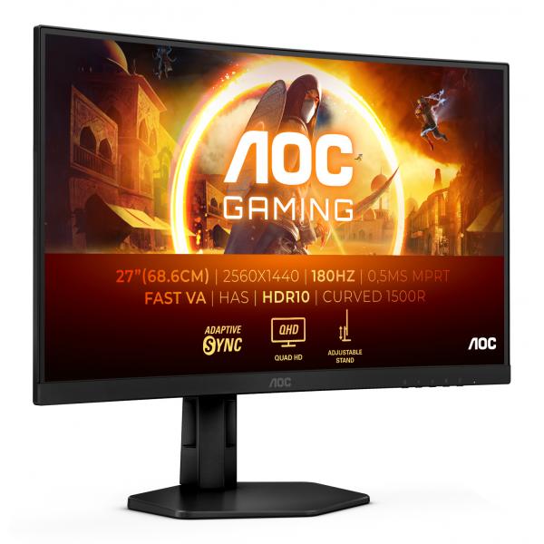 AOC G4 CQ27G4X Monitor PC 68,6 cm (27") 2560 x 1440 Pixel Quad HD LCD Nero - EUROBABYLON