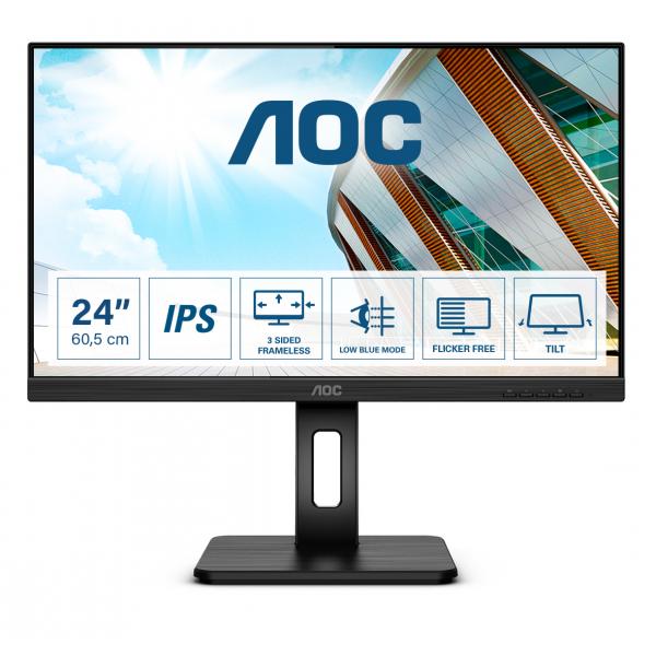 AOC P2 24P2Q LED display 60,5 cm (23.8") 1920 x 1080 Pixel Full HD Nero - EUROBABYLON