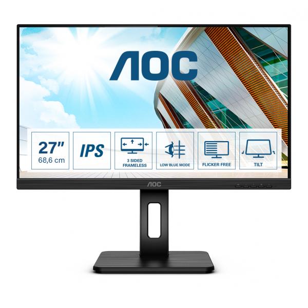 AOC P2 27P2Q LED display 68,6 cm (27") 1920 x 1080 Pixel Full HD Nero - EUROBABYLON