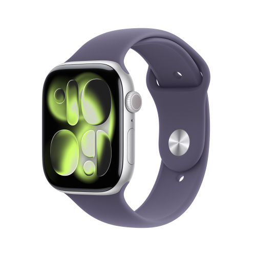 APPLE WATCH 11 46 MM GPS ALLUMIN.SILVER-VI VIOLA NEBBIA SPORT BANND M/L 2025 - EUROBABYLON