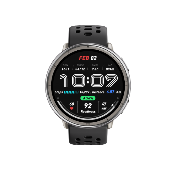 Amazfit Active 2 3,35 cm (1.32") AMOLED Digitale 466 x 466 Pixel Touch screen Argento GPS (satellitare) - EUROBABYLON