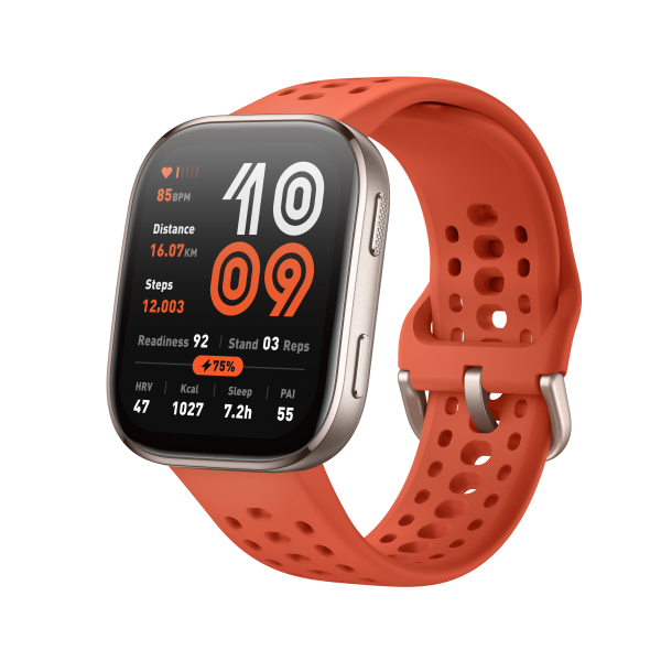 Amazfit Bip 6 Red 5 cm (1.97") AMOLED Digitale 390 x 450 Pixel Touch screen Argento GPS (satellitare) - EUROBABYLON