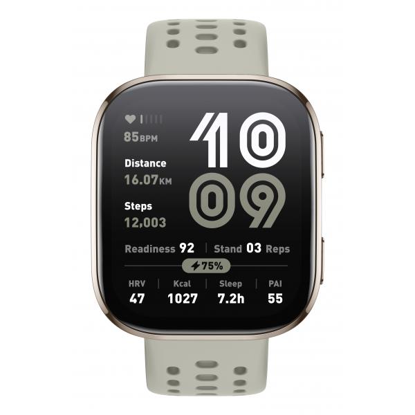 Amazfit Bip 6 Stone 5 cm (1.97") AMOLED Digitale 390 x 450 Pixel Touch screen Oro GPS (satellitare) - EUROBABYLON