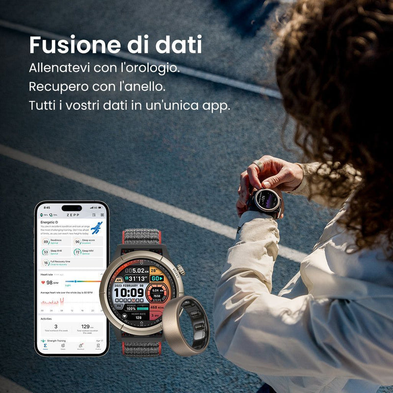 Amazfit Helio Ring Anello intelligente con activity tracker Titanio - EUROBABYLON