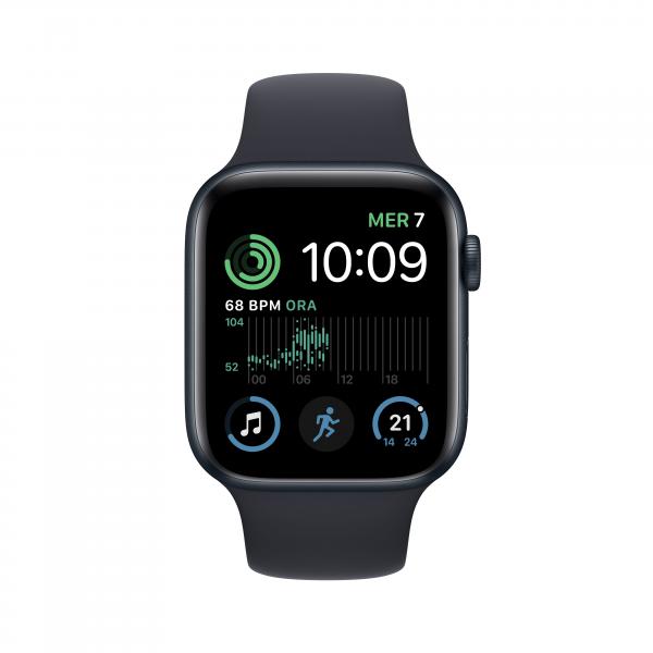 Apple Watch SE OLED 44 mm Digitale 368 x 448 Pixel Touch screen Nero Wi-Fi GPS (satellitare) - EUROBABYLON