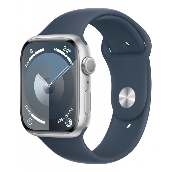 Apple Watch Series 9 45 mm Digitale 396 x 484 Pixel Touch screen Argento Wi-Fi GPS (satellitare) - EUROBABYLON