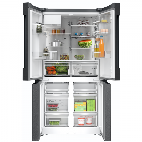Bosch Serie 6 KFI96AXEA frigorifero side-by-side Libera installazione 574 L E Nero, Acciaio inox - EUROBABYLON