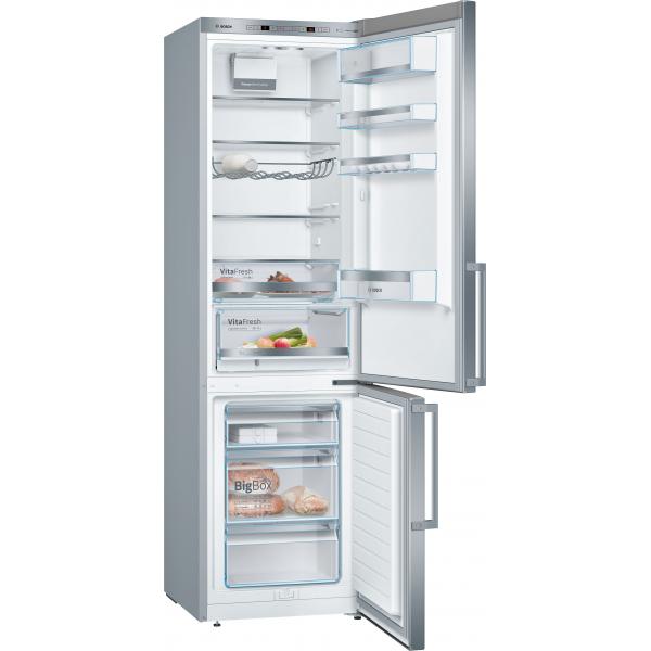 Bosch Serie 6 KGE398IBP frigorifero con congelatore Libera installazione 343 L B Acciaio inox - EUROBABYLON