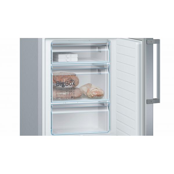 Bosch Serie 6 KGE398IBP frigorifero con congelatore Libera installazione 343 L B Acciaio inox - EUROBABYLON