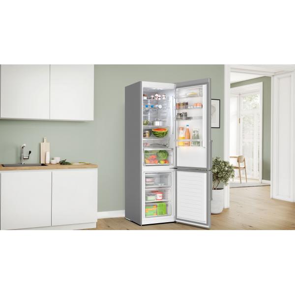 Bosch Serie 6 KGN39AIBT Frigorifero combinato da libera installazione 203 x 60 cm Acciaio spazzolato anti-impronta Classe B - EUROBABYLON