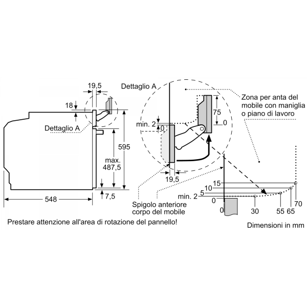 Bosch Serie 8 HRG7764B1 forno 71 L 3600 W Nero - EUROBABYLON
