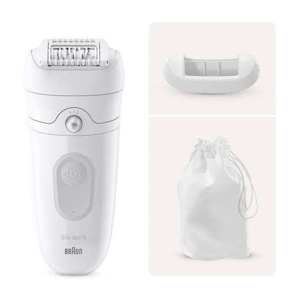 Braun Epilatore Elettrico Silk-èpil Wet-Dry SE5011 Bianco - EUROBABYLON