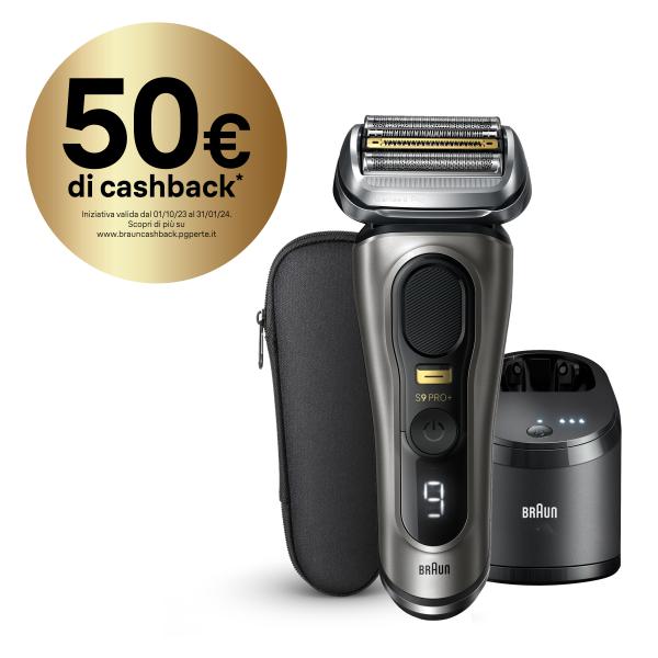 Braun Series 9 Pro+ 9565cc Wet & Dry Rasoio Trimmer Metallico - EUROBABYLON