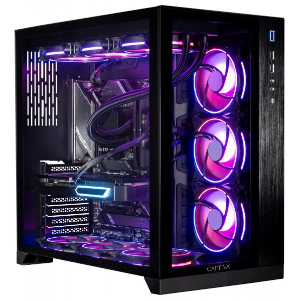 CAPTIVA Highend Gaming R89-724 AMD Ryzen 7 9800X3D 64 GB DDR5-SDRAM 2 TB SSD NVIDIA GeForce RTX 5070 Ti Windows 11 Home Midi Tower PC Nero - EUROBABYLON