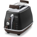 DeLonghi CTOV 2103.BK Icona Vintage Toaster schwarz - EUROBABYLON