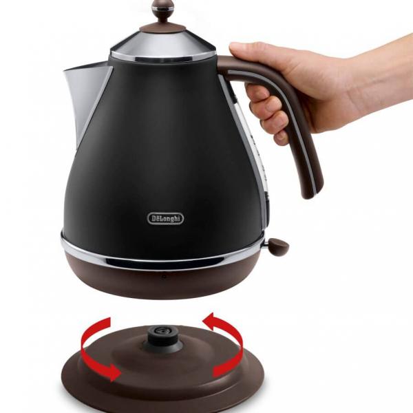 DeLonghi KBOV 2001.BK bollitore elettrico 1,7 L 2000 W Nero, Marrone - EUROBABYLON