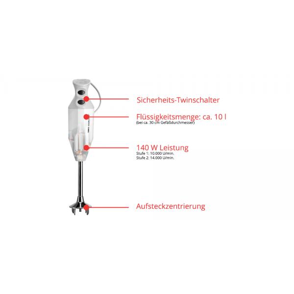 ESGE M 122 S 0,6 L Frullatore ad immersione 140 W Bianco - EUROBABYLON