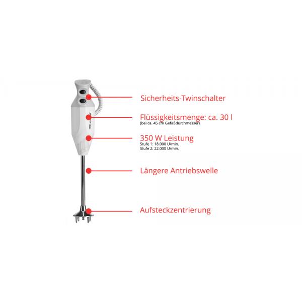ESGE P 350 Profi Frullatore ad immersione 350 W Grigio, Bianco - EUROBABYLON