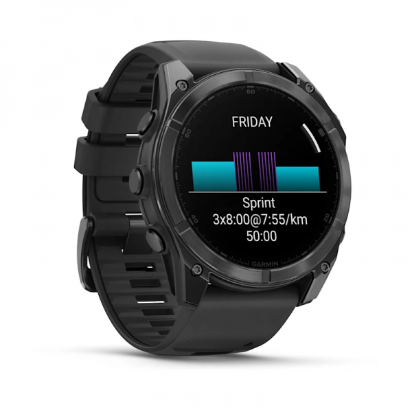 Garmin Fenix 8 3,56 cm (1.4") AMOLED 51 mm Digitale 454 x 454 Pixel Touch screen Grigio Wi-Fi GPS (satellitare) - EUROBABYLON