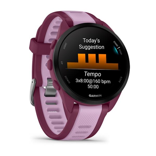 Garmin Forerunner 165 Music 3,05 cm (1.2") AMOLED Digitale 390 x 390 Pixel Touch screen Viola GPS (satellitare) - EUROBABYLON