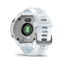 Garmin Forerunner® 170 Bianco Pietra/Grigio Polvere con cinturino in silicone a sgancio rapido 20 mm Bianco Pietra/Blu Nuvola - EUROBABYLON