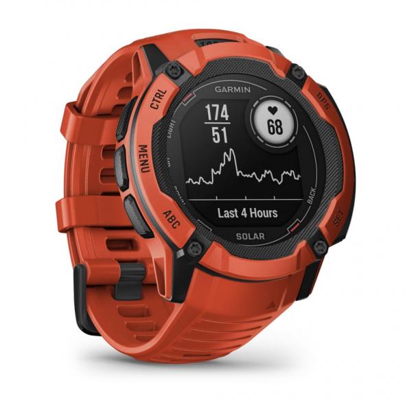 Garmin Instinct 2X Solar 2,79 cm (1.1") MIP 50 mm Digitale 176 x 176 Pixel Touch screen Rosso GPS (satellitare) - EUROBABYLON