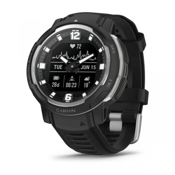 Garmin Instinct Crossover - Standard Edition MIP 45 mm Ibrido 176 x 176 Pixel Nero GPS (satellitare) - EUROBABYLON