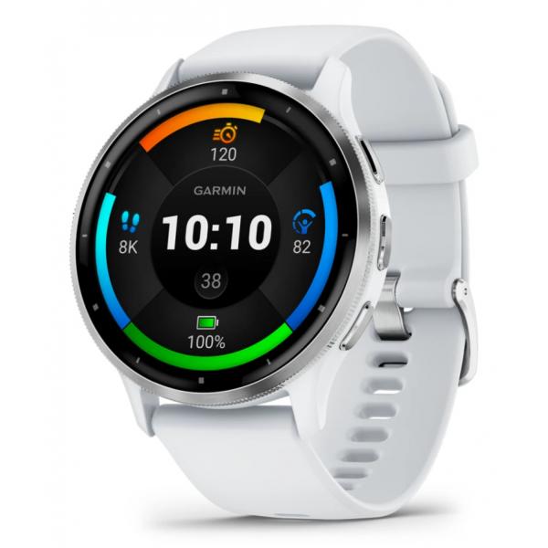 Garmin Venu 3 3,56 cm (1.4") AMOLED 45 mm Digitale 454 x 454 Pixel Touch screen Argento, Bianco Wi-Fi GPS (satellitare) - EUROBABYLON