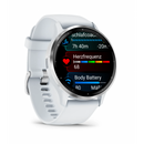 Garmin Venu 3 3,56 cm (1.4") AMOLED 45 mm Digitale 454 x 454 Pixel Touch screen Argento, Bianco Wi-Fi GPS (satellitare) - EUROBABYLON