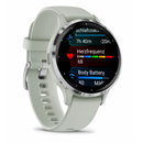 Garmin Venu 3S 3,05 cm (1.2") AMOLED 41 mm Digitale 390 x 390 Pixel Touch screen Grigio, Argento Wi-Fi GPS (satellitare) - EUROBABYLON