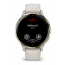 Garmin Venu 3S 3,05 cm (1.2") AMOLED 41 mm Digitale 390 x 390 Pixel Touch screen Oro, Avorio Wi-Fi GPS (satellitare) - EUROBABYLON