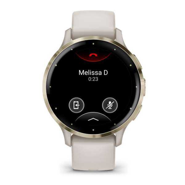 Garmin Venu 3S 3,05 cm (1.2") AMOLED 41 mm Digitale 390 x 390 Pixel Touch screen Oro, Avorio Wi-Fi GPS (satellitare) - EUROBABYLON