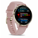 Garmin Venu 3S 3,05 cm (1.2") AMOLED 41 mm Digitale 390 x 390 Pixel Touch screen Oro, Rosa Wi-Fi GPS (satellitare) - EUROBABYLON