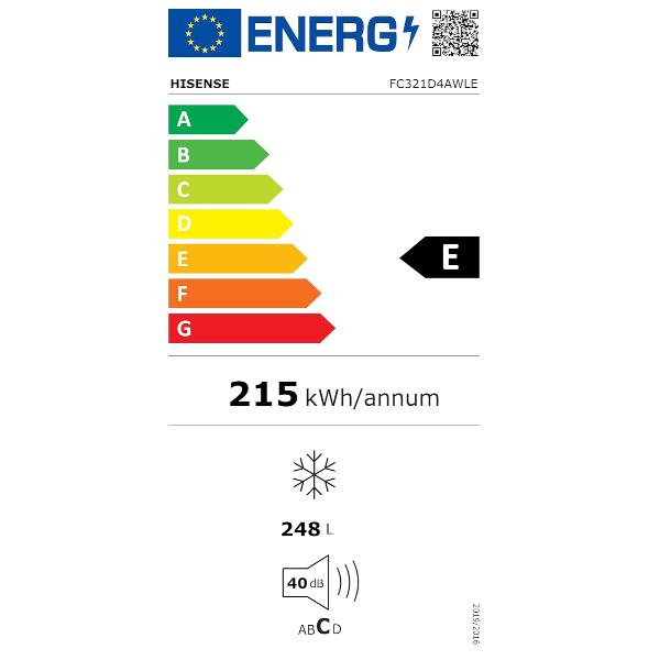 Hisense FC321D4AWLE congelatore Congelatore a pozzo Libera installazione 248 L E Bianco - EUROBABYLON