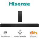 Hisense HS2100 altoparlante soundbar Nero 2.1 canali 240 W - EUROBABYLON