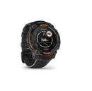 Garmin Instinct® 3 Solar 45mm Schwarz mit Silikon-Wechselarmband 22 mm Schwarz
