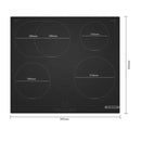 Piano cottura a induzione Bosch PIF61ABB5E Serie 4 da 60 cm nero