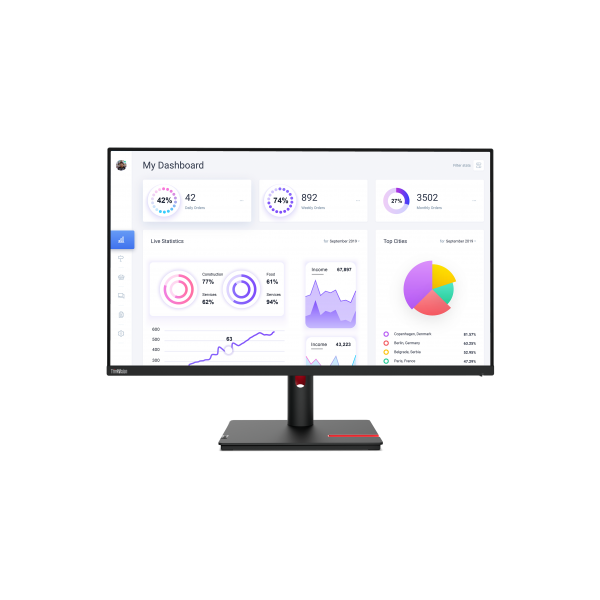 Lenovo ThinkVision T32p-30 LED display 80 cm (31.5") 3840 x 2160 Pixel 4K Ultra HD Nero - EUROBABYLON
