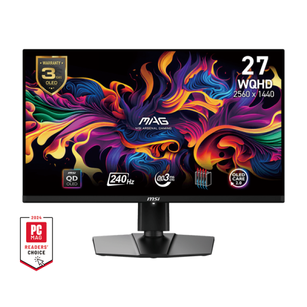 MSI MAG 271QPXDE QD-OLED E2 Monitor PC 67,3 cm (26.5") 2560 x 1440 Pixel Wide Quad HD Nero - EUROBABYLON
