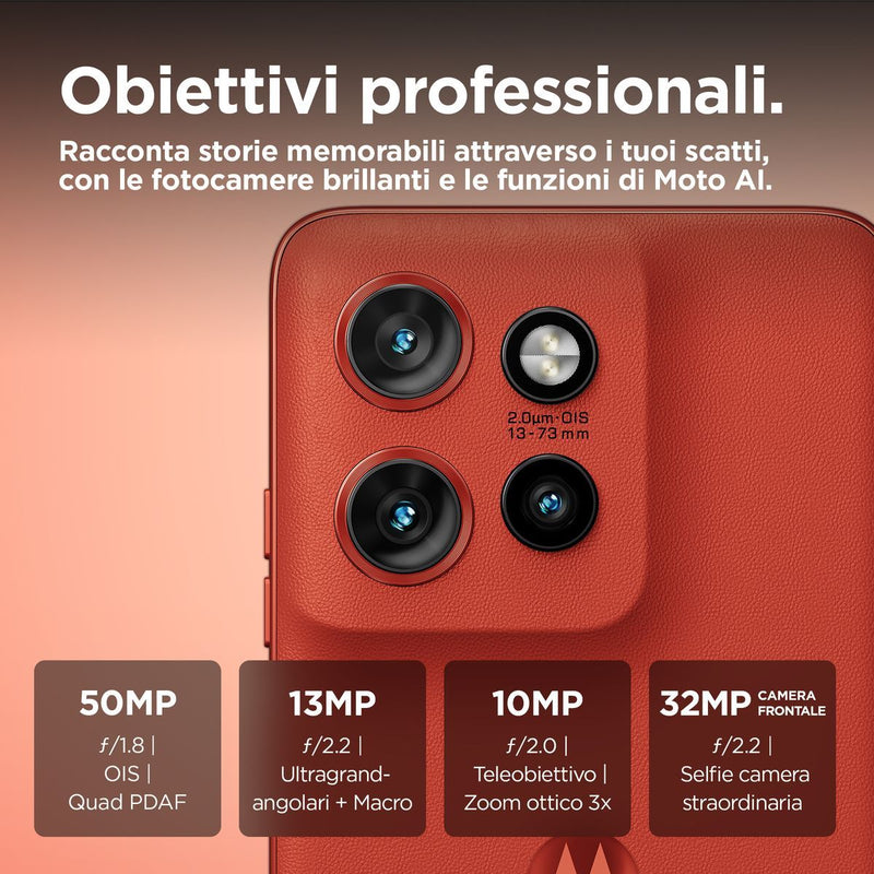 Motorola Edge 50 Neo 8+256GB 6.36" 5G PANTONE Poinciana ITA - EUROBABYLON