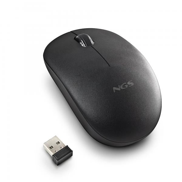 NGS Mouse Wireless Fog Pro 1000dpi 2tasti Black - EUROBABYLON