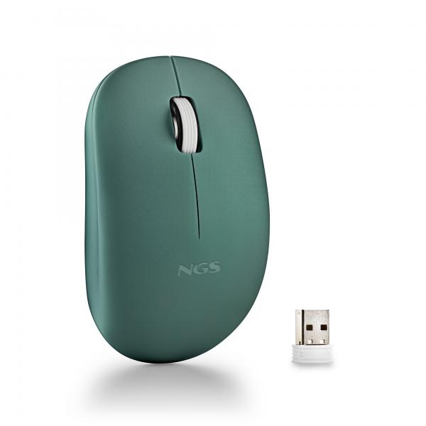 NGS Mouse Wireless Fog Pro 1000dpi 2tasti Green - EUROBABYLON