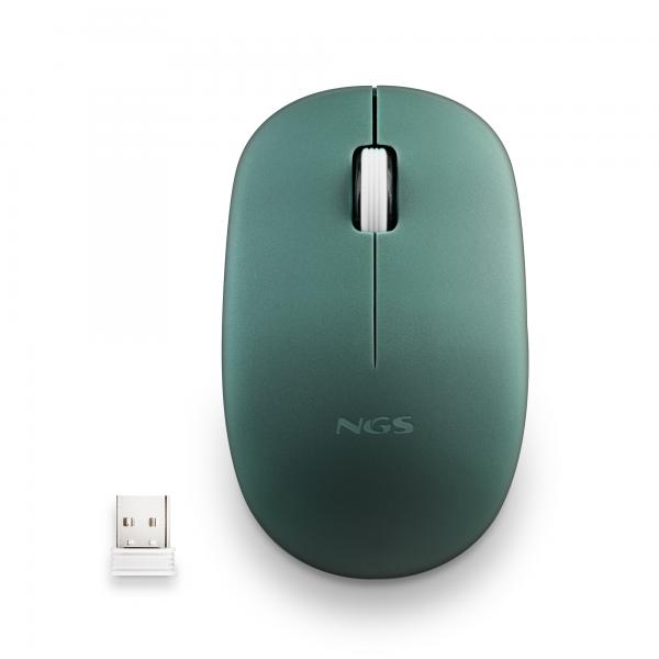 NGS Mouse Wireless Fog Pro 1000dpi 2tasti Green - EUROBABYLON