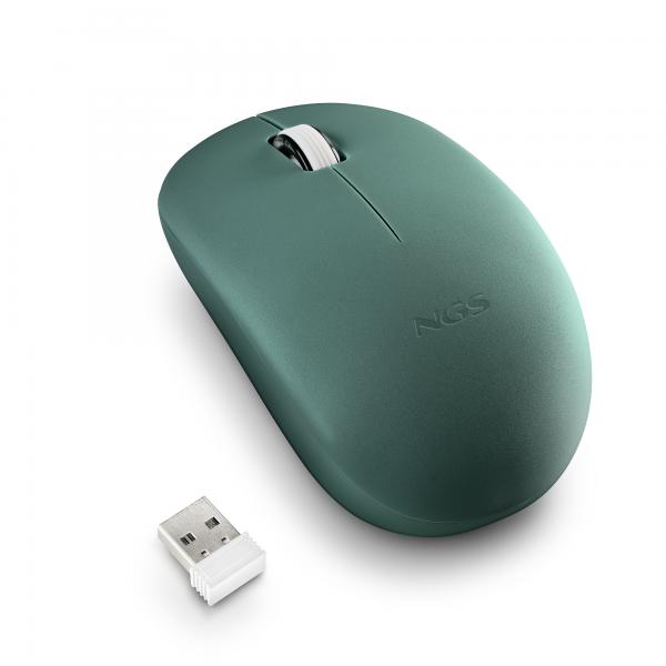 NGS Mouse Wireless Fog Pro 1000dpi 2tasti Green - EUROBABYLON