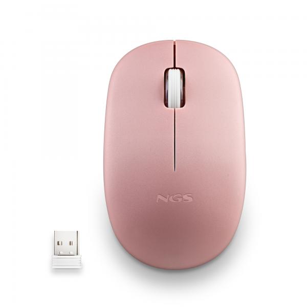 NGS Mouse Wireless Fog Pro 1000dpi 2tasti Pink - EUROBABYLON