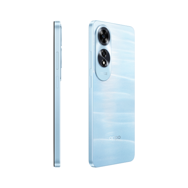 OPPO A60 Smartphone, AI Doppia Fotocamera 50+2MP, Selfie 8MP, Display 6.67 90HZ LCD HD+, 5000mAh, RAM 8(Esp4GB/6GB/8GB)+ROM 256GB (esp1TB), IP65, Ripple Blue - EUROBABYLON