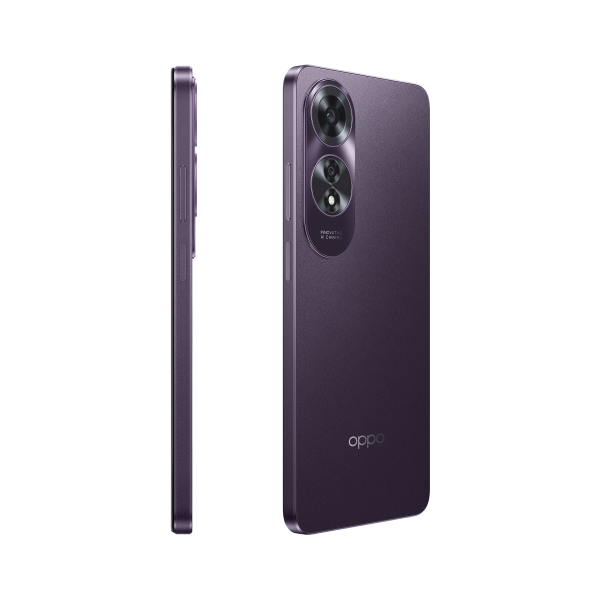 OPPO A60 Smartphone, AI Doppia Fotocamera 64+2MP, Selfie 8MP, Display 6.67 90HZ AMOLED HD+, 5000mAh, RAM 8(Esp4GB/6GB/8GB)+ROM 256GB (esp1TB), IP65, Midnight Purple - EUROBABYLON